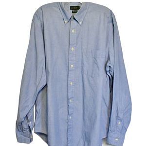 Men's J. Crew Blue Button Down Shirt  Size 16.5/36